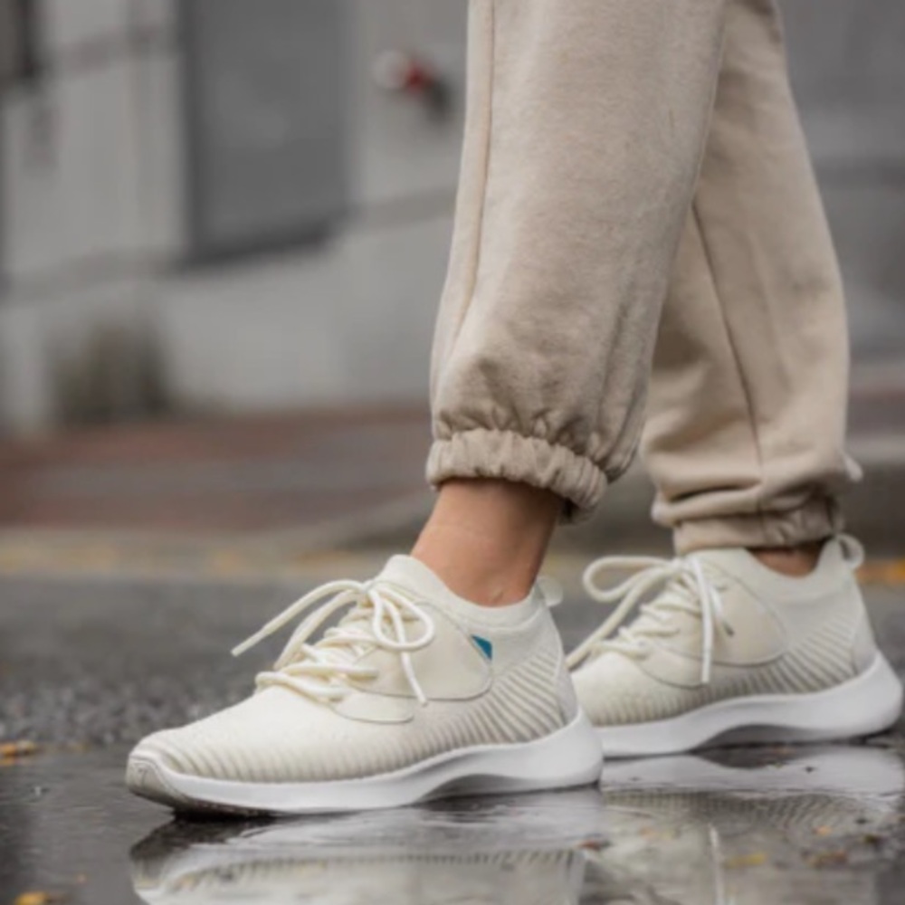 Vessi Cream Athletic Shoes